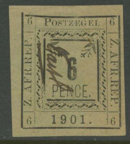Transvaal. Pietersburg  Imperf 6d Type II. Very Fine MM