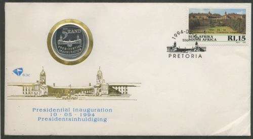 South Africa. Mandela Inauguration. Coin cover - untampered