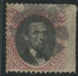 USA 1869 with Grill. The RARE 90c used Cat: ÃÂ£2250.00 (R45 150.00)