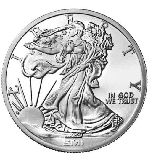 1 OZ SUNSHINE MINT USA WALKING LIBERTY FINE SILVER ROUND