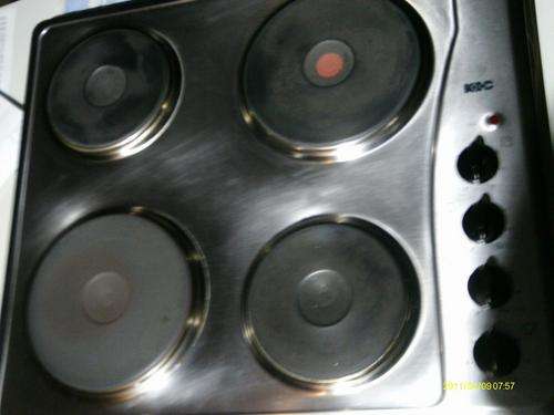 Stainless Steel KIC 4 Plate Electrical Hob only 6 months in use.