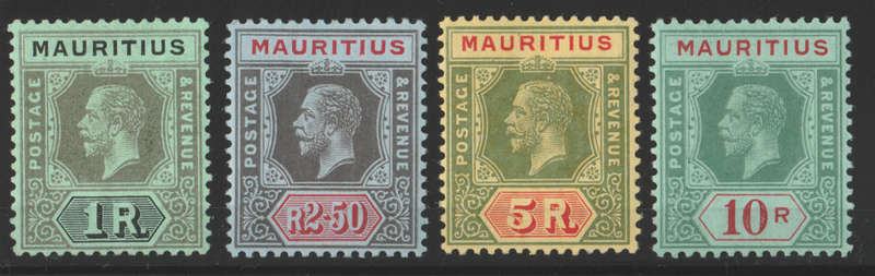 1913-22 Mauritius KGV Complete Set of 8 Mounted Mint