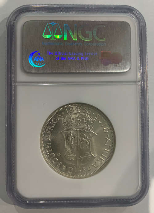 1953 Union of South Africa 2 1/2 Shillings NGC Graded MS63