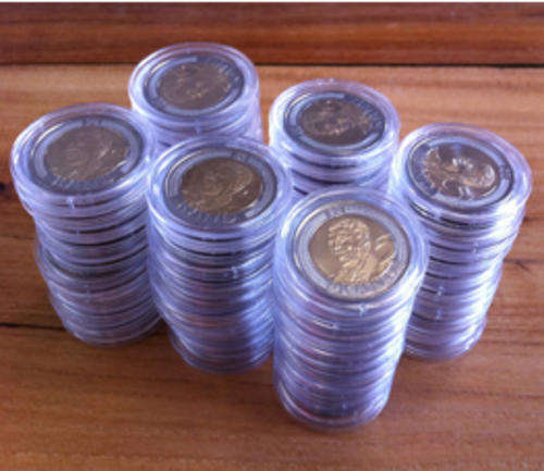 70 x UNC 2008 Mandela Birthday R5 taken from a bag from the SA Mint and encapsulated