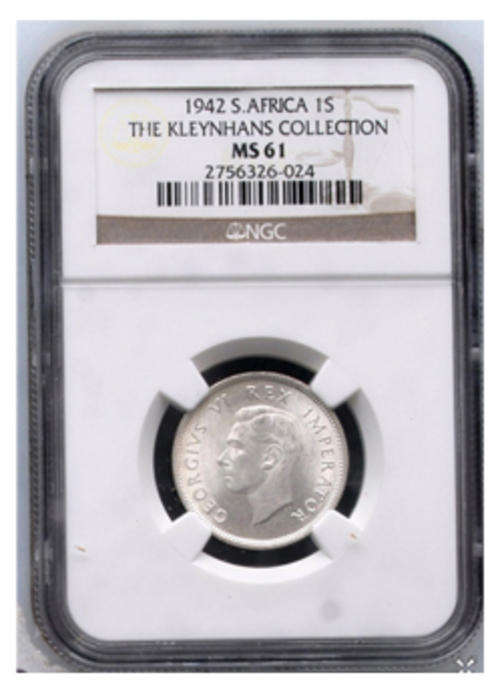 1942 MS61 SOUTH AFRICA 1 SHILLING