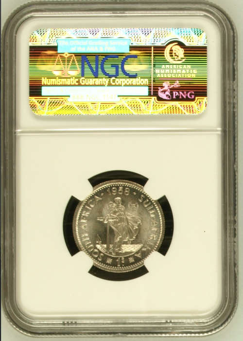 1958 South Africa 1S NGC graded MS63
