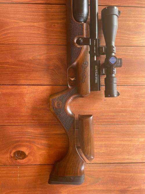 KRAL ARMS BIG HORN PCP AIR RIFLE IN 9MM with DONNYFL Emperor Silencer + Discovery 4-16x44 FFP scope