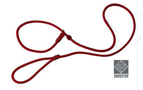 Dog rope slip Lead - red