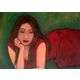 Absolutely Stunning Original Acrylics Painting by Mari Mackie; Lady in Red No: 12