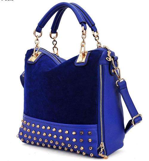For MissB Fabulous Fashion Studs bag--blue/black