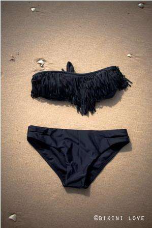Black Tassel Bikini