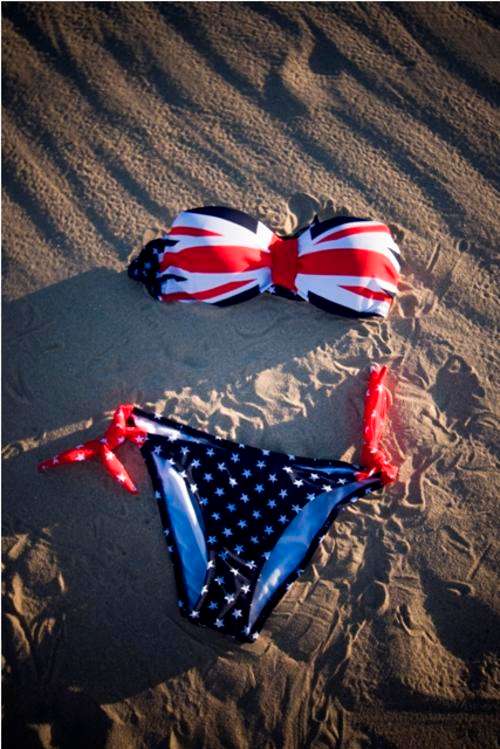 Dark Blue Union Jack Bikini