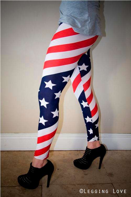 American Flag Leggings