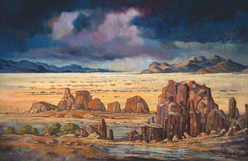 Gerrit Pitout original oil painting of Namibia 