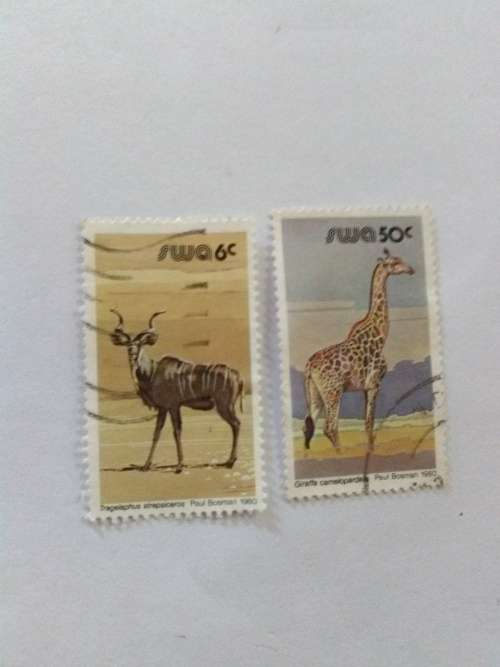 SWA - 1980 - Kudu and Giraffe