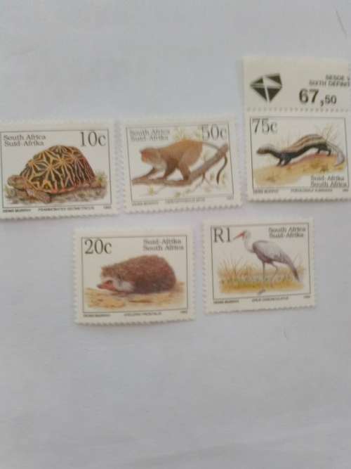 RSA - 1997  6th Def issue -  10,20, 50, 75c and  R1