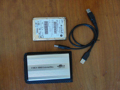 20GB IDE Laptop Hard Drive + External Enclosure
