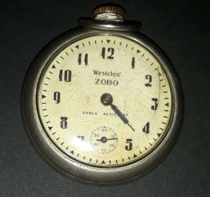A Westclox ZOBO Shock Resilient Pocketwatch