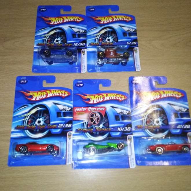 A Collection of 5 Hot Wheels Die Cast Models from the 2006 First Editions Series