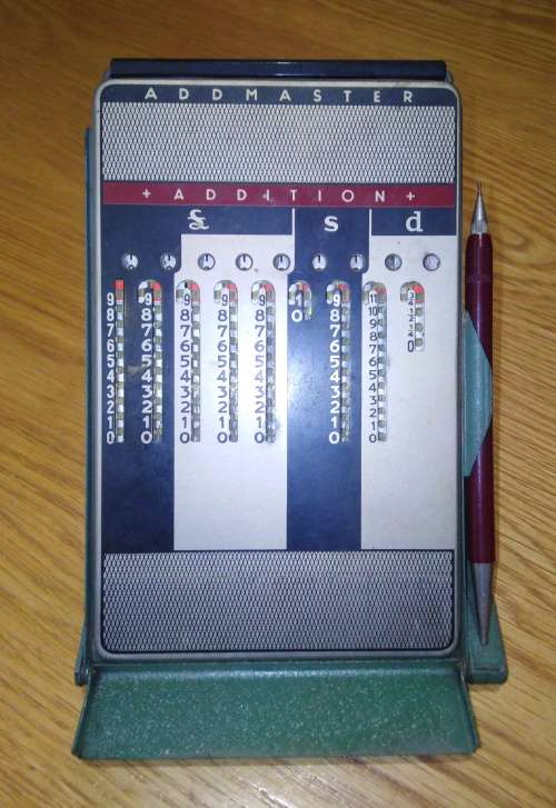 Vintage Manual Calculator  Addmaster (circa 1945)