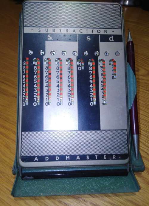 Vintage Manual Calculator  Addmaster (circa 1945)