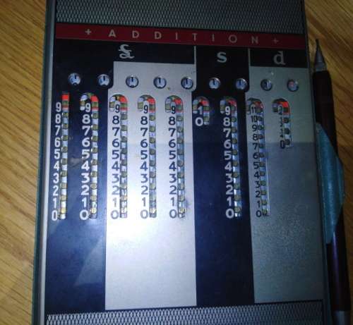Vintage Manual Calculator  Addmaster (circa 1945)