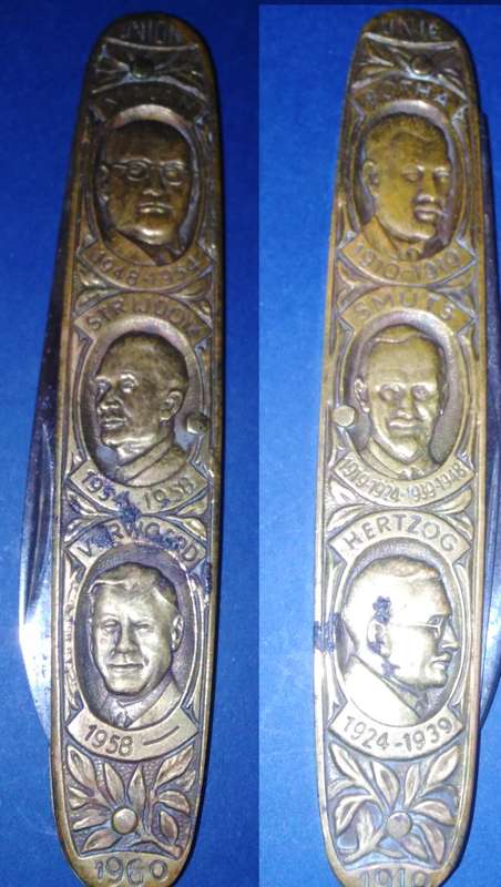 1910-1960 Union Pocket Knife (Malan,Strijdom), Verwoerd, Botha, Smuts,Hertzog)