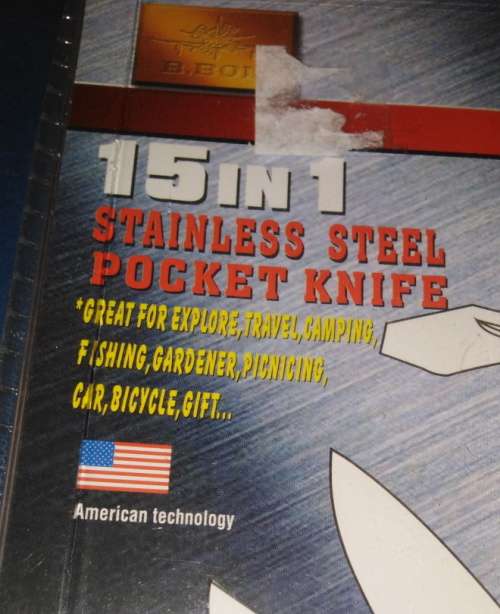 A Collection of Three Different Knives Still Sealed in Blister Packs