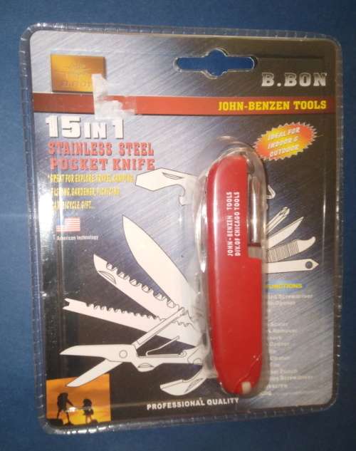 A Collection of Three Different Knives Still Sealed in Blister Packs