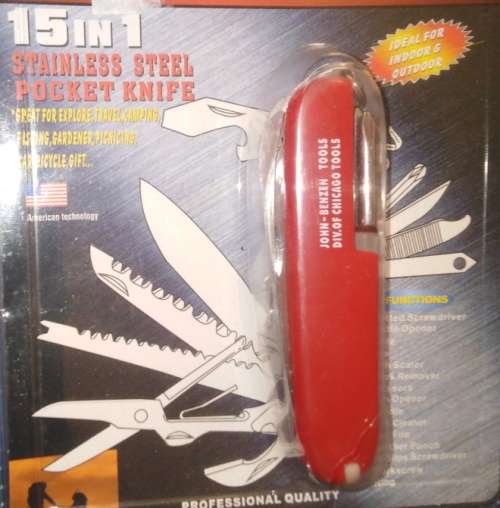 A Collection of Three Different Knives Still Sealed in Blister Packs