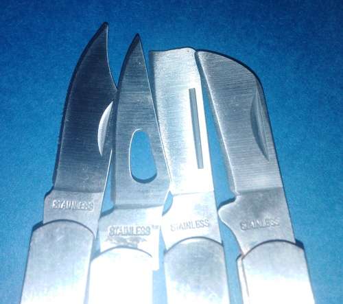 A Collection of Seven Folding Knives including 1 set of KTK Mini Knives