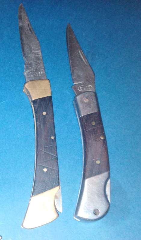 A Collection of Seven Folding Knives including 1 set of KTK Mini Knives