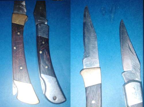 A Collection of Seven Folding Knives including 1 set of KTK Mini Knives