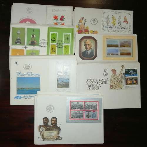 Big Collection: 140 Large SA First Day Covers from 1976-1981 (5 sets of 20 with 7 different themes)