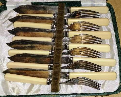 Two sets of Vintage Cutlery, mostly silver-plated