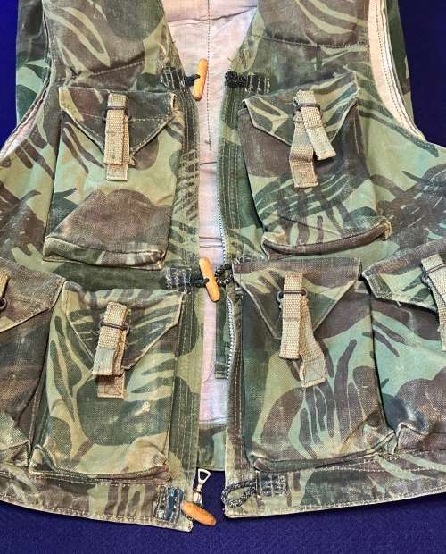 RARE RHODESIA CAMO FIREFORCE/BATTLE VEST - Made NORTH - Size 92cm