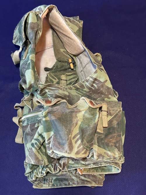 RARE RHODESIA CAMO FIREFORCE/BATTLE VEST - Made NORTH - Size 92cm