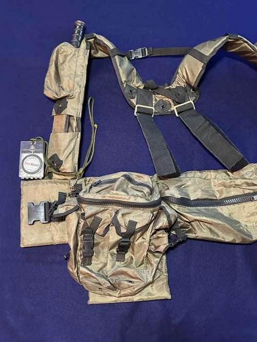 SA SPECIAL FORCES  RECCE Combat Rig, with Camillus Combat Knife and Compass (Read Description)