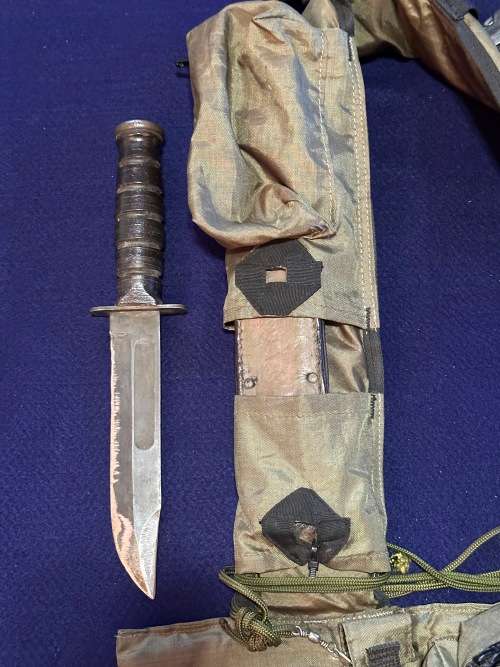 SA SPECIAL FORCES  RECCE Combat Rig, with Camillus Combat Knife and Compass (Read Description)