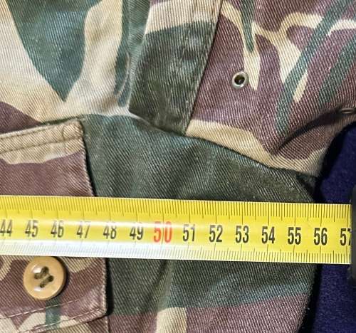 Original Period Rhodesian Camo Jacket with Padded Elbows and Back Pocket with Zipper