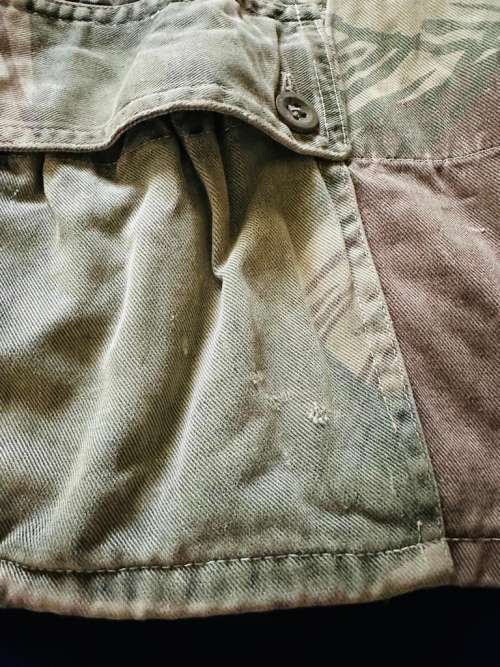TAILORED RHODESIAN CAMO BUSHJACKET, Made Shorter, with Paddle Elbows and Sergeant Rank