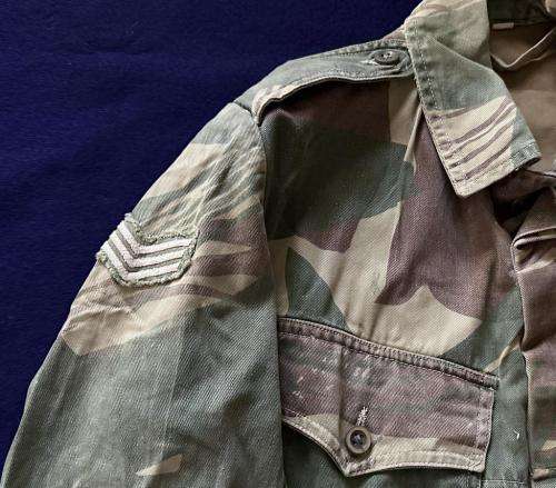 TAILORED RHODESIAN CAMO BUSHJACKET, Made Shorter, with Paddle Elbows and Sergeant Rank