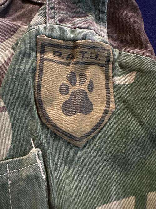 BSAP PATU RHODESIA CAMO BUSH JACKET, with back zipper Pouch & PATU Patch