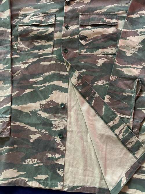 Namibian Camo Shirt, Number Stamped in collar is 123.