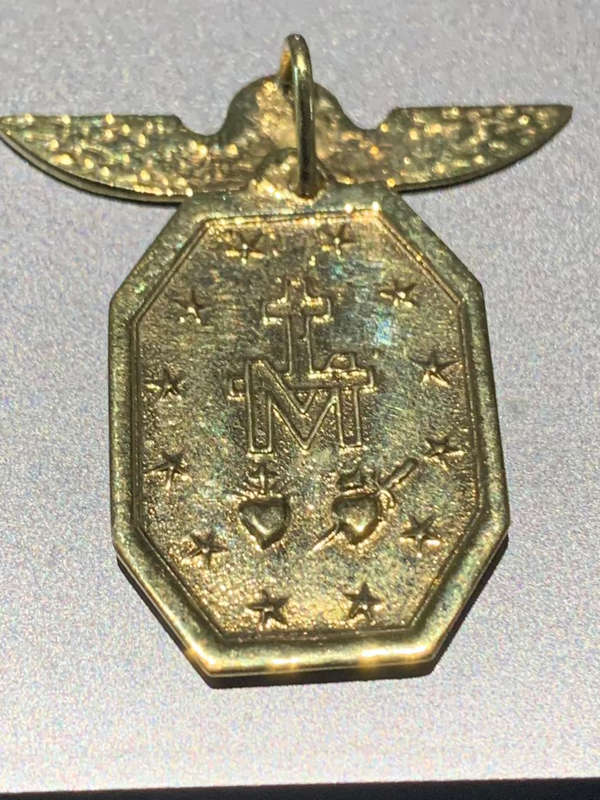 Hunter Group Wing with St Mary, The Immaculate Pendant