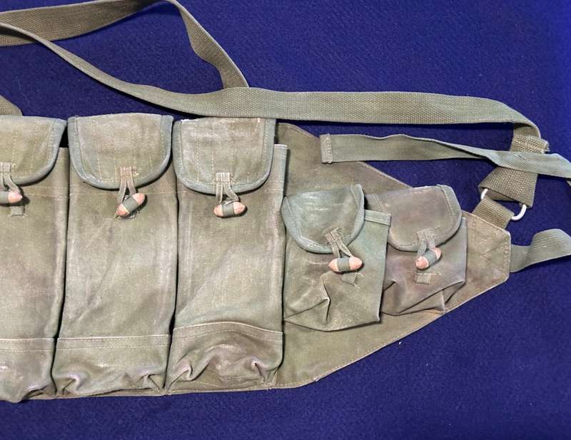 Original CHICOM Type 56 AK Chest Rig - 7 Pouches