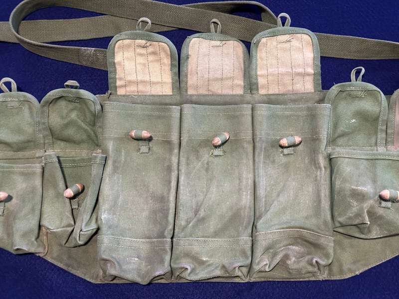 Original CHICOM Type 56 AK Chest Rig - 7 Pouches