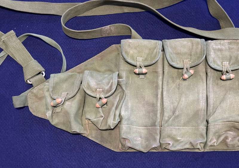 Original CHICOM Type 56 AK Chest Rig - 7 Pouches