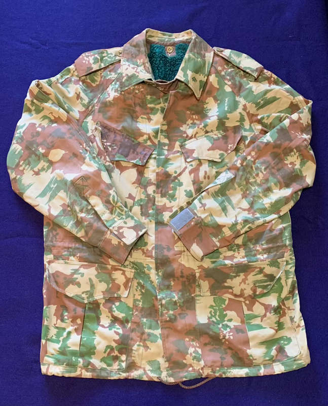 SAP Koevoet Camo Jacket with Liner, JOHN ROWETT & SONS, Size Medium (Multiple Starburst Patterns)