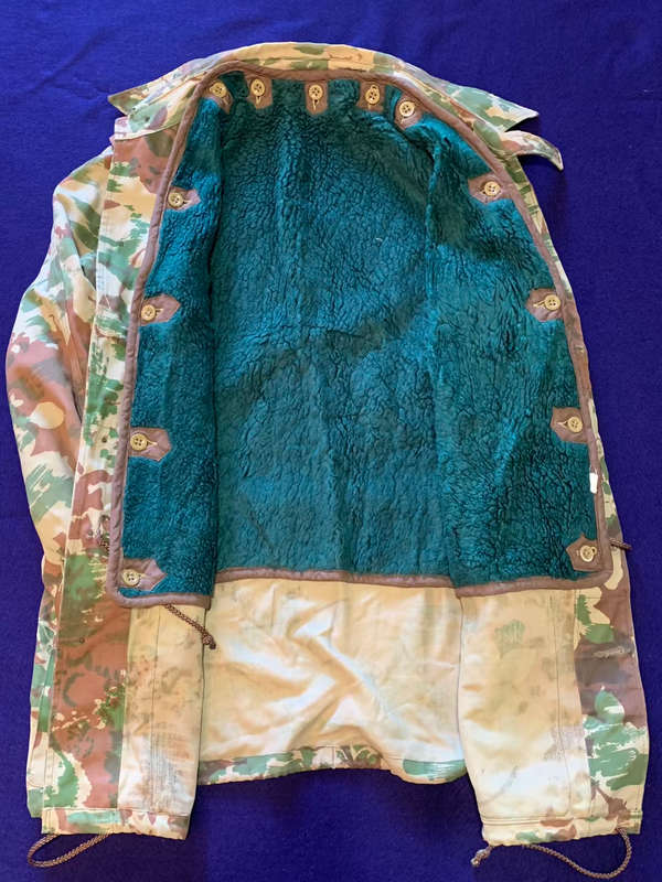 SAP Koevoet Camo Jacket with Liner, JOHN ROWETT & SONS, Size Medium (Multiple Starburst Patterns)